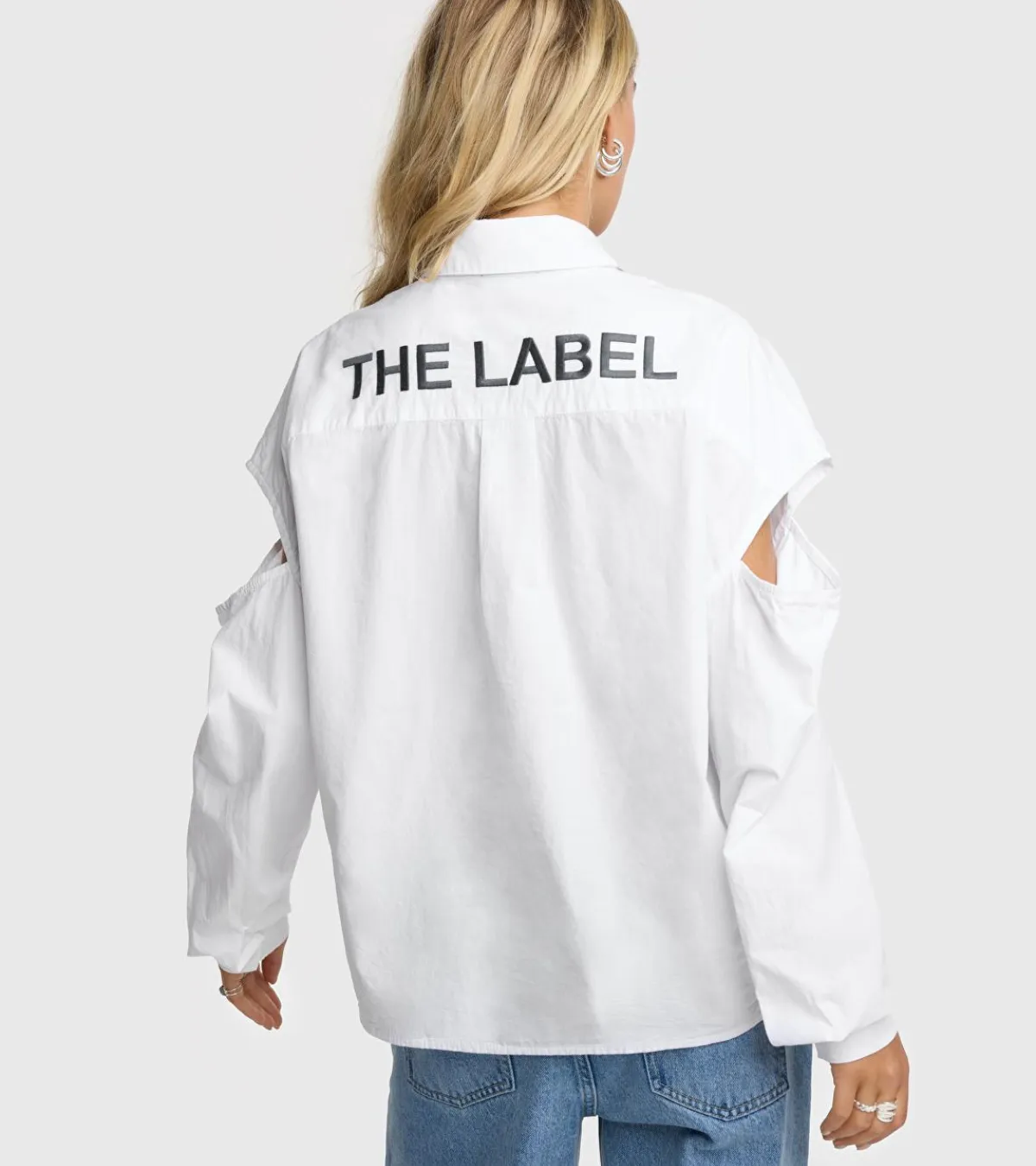 Alix The Label Blouse ladies woven ALIX poplin blouse soft white