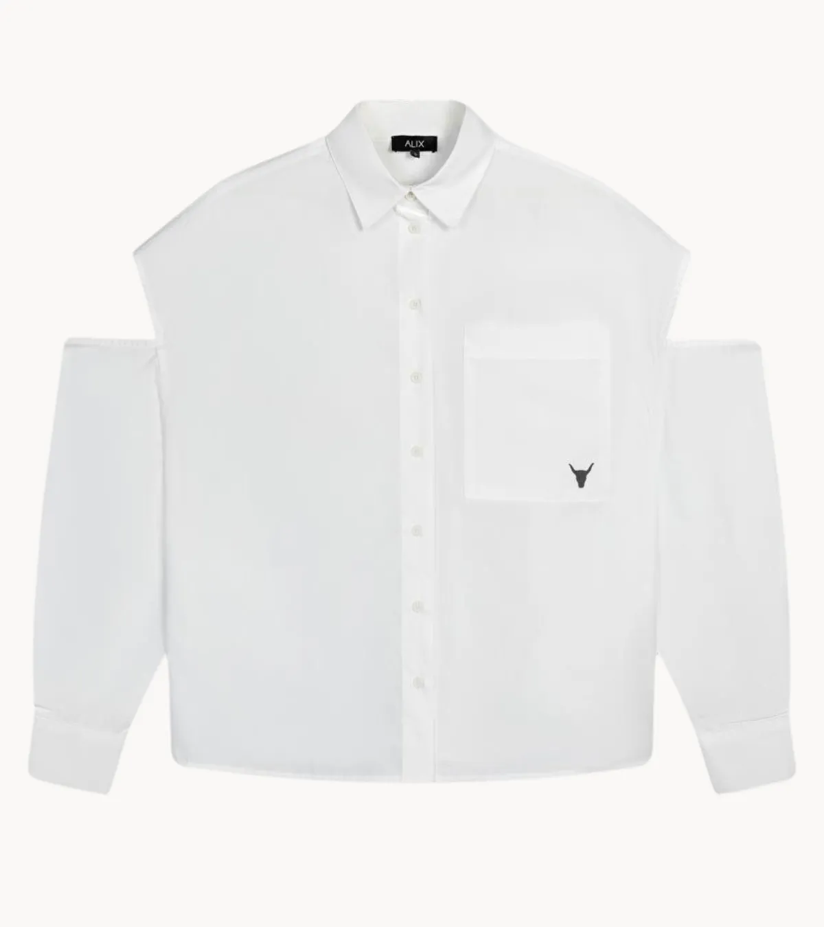 Alix The Label Blouse ladies woven ALIX poplin blouse soft white