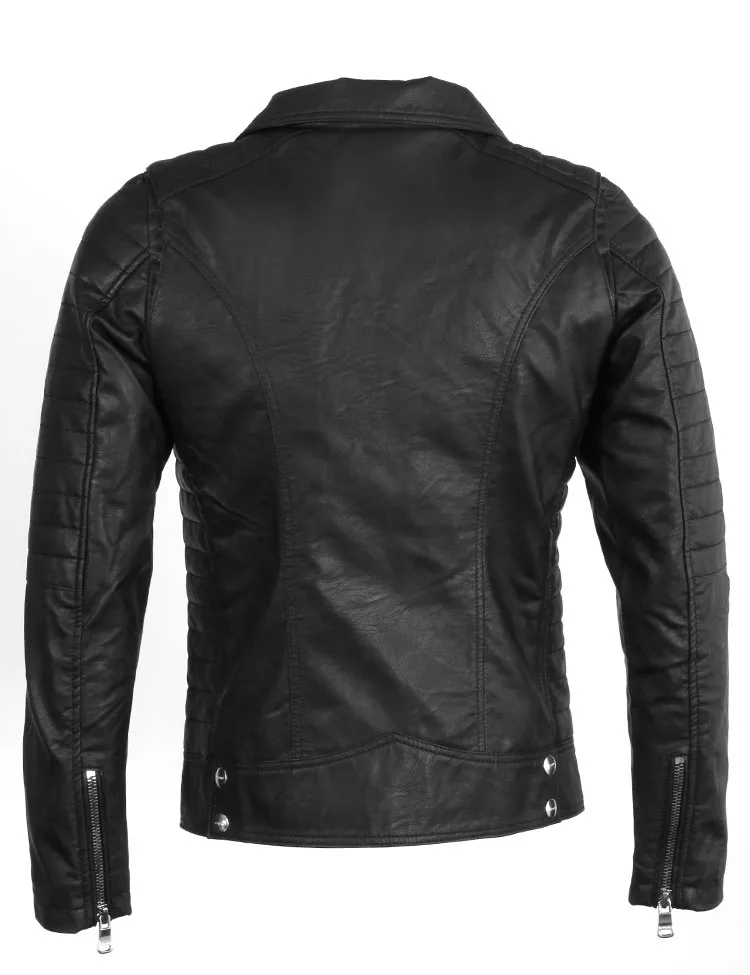 biker jas heren imitatie leer zwart TRR 50 Versano