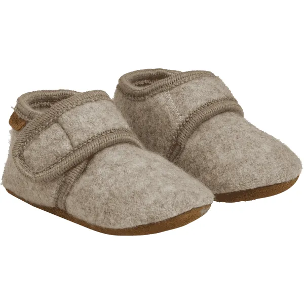 EN FANT Baby Wool Pantoffels Sand Melange