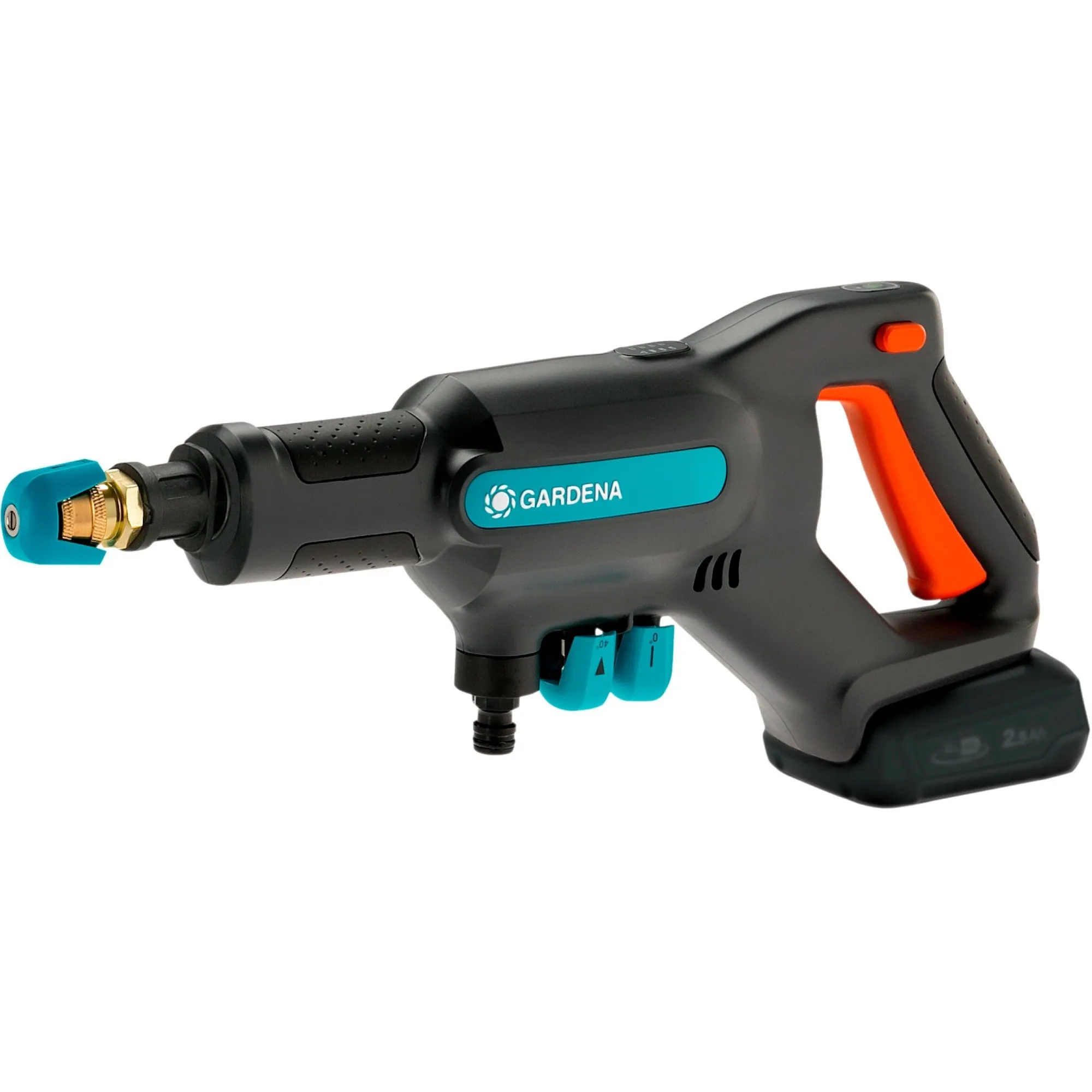 GARDENA AQUACLEAN 24/18 V P4A PREMIUM SET DRUKREINIGER (GRIJS/TURQUOISE, 1480031, ACCU INBEGREPEN)