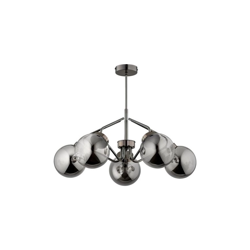 Hanglamp met vaste pendel BARSUM 5xE14/10W/230V grijs