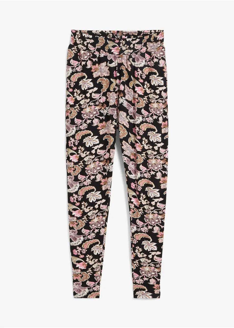 HIGH WAIST BROEK VAN VISCOSEJERSEY MET GESMOKTE BAND   