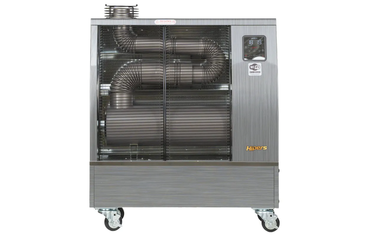 INFRAROOD DIESELSTRALER PRO 10,4 KW RVS MOTIEF 120600 M³ WIFI HIPERS