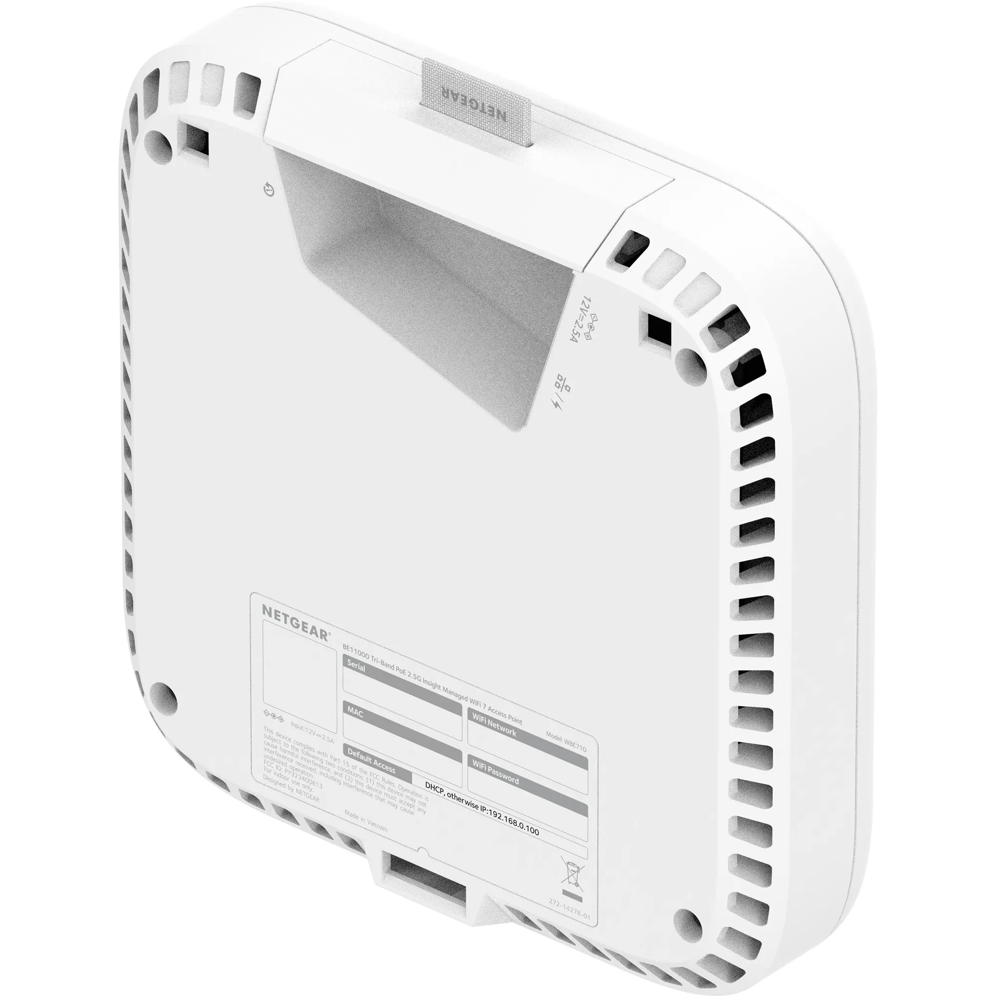 Netgear WBE710 Insight Manageable WiFi 7 Access Point mesh access point (Wit)