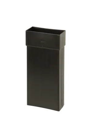 UBBINK VLOERVENT NIEUWBOUW VERLENGSTUK VOOR  MUURROOSTER HORIZONTAAL KUNSTSTOF ZWART 250X109X54MM