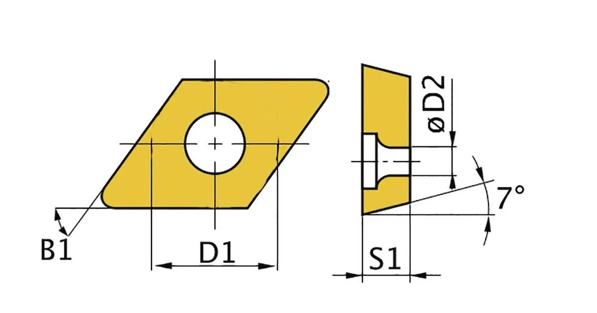 WISSELPLAAT 55° GECOAT DNMG150408  GR15  5 STUKS OPTIMUM